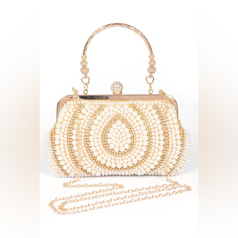 Freshwater Pearl Top Handle Evening Bag